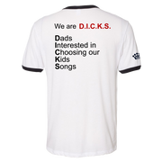 D.I.CK.S. White/Black Ringer T-Shirt