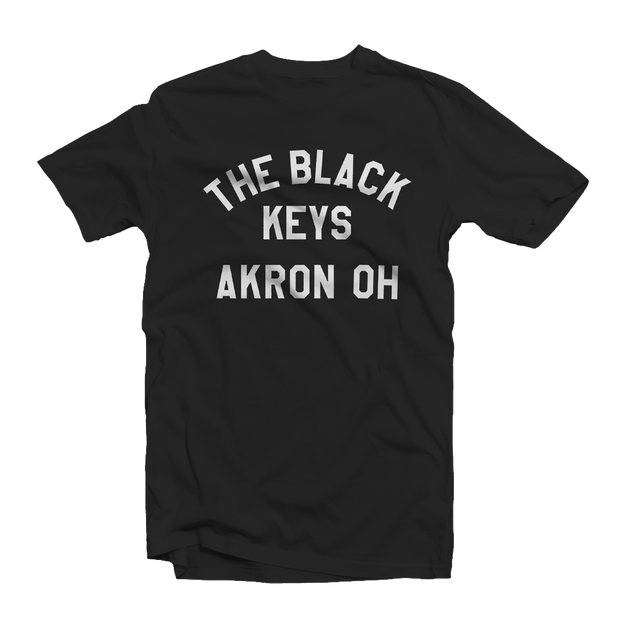 THE BLACK KEYS AKRON OH BLACK T-SHIRT