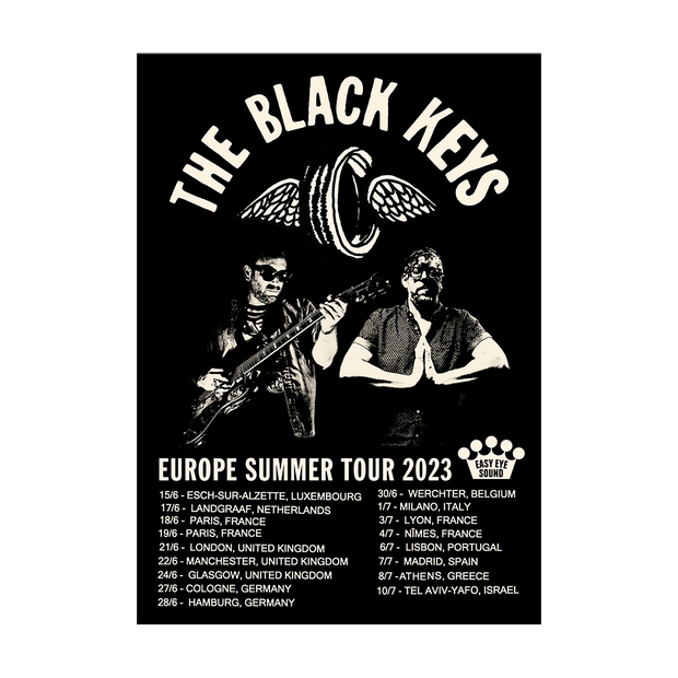 THE BLACK KEYS EU TOUR 2023 POSTER