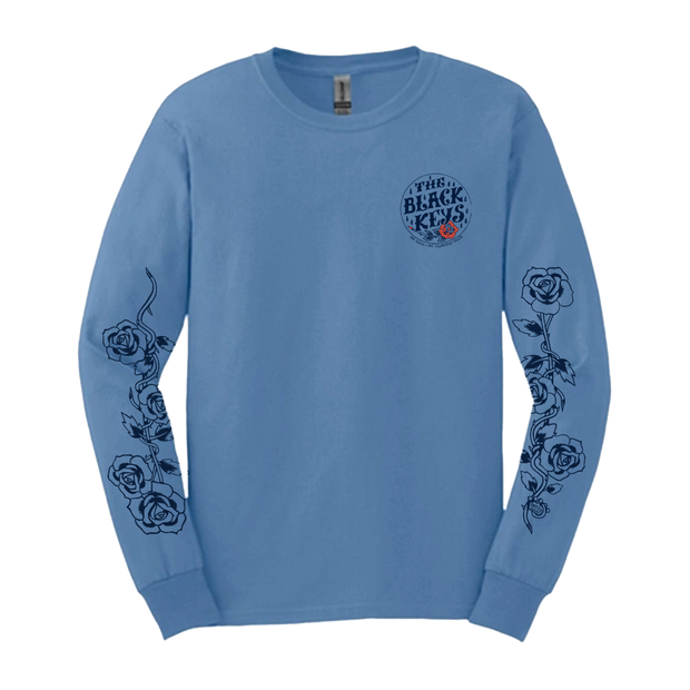 The Black Keys Long Sleeve Rose 2025 Tour tee (Indigo)