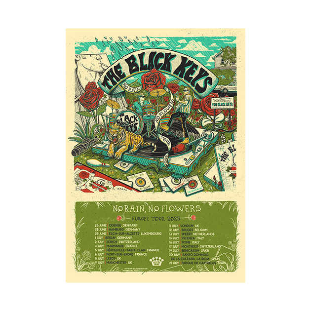 Key Poaster The Black Keys 2025 Tour Poster – The Black Keys UK Store