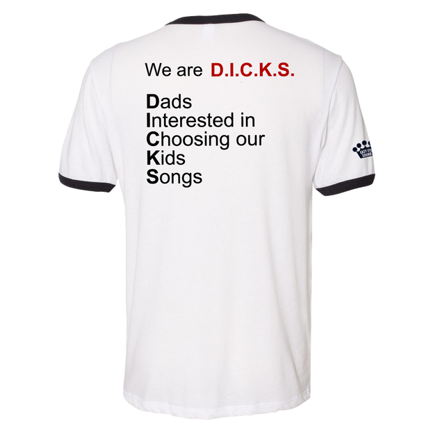 D.I.CK.S. White/Black Ringer T-Shirt